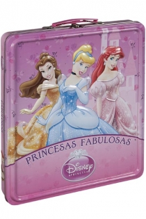 Portada del libro Princesas Disney. Princesas fabulosas. Lata con asa