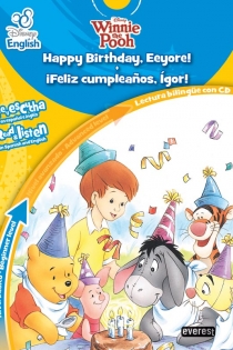 Portada del libro: Disney English. Happy Birthday, Eeyore!. ¡Feliz Cumpleaños, Ígor!. Nivel básico. Beginner level