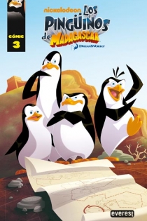 Portada del libro Los Pingüinos de Madagascar. Cómic 3