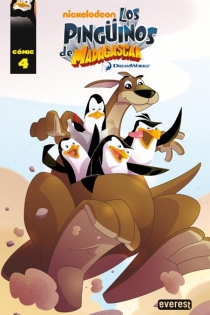 Portada del libro Los Pingüinos de Madagascar. Cómic 4