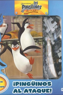 Portada del libro: ¡Pingüinos al ataque! Caja regalo con libro con puzle gigante y minipóster
