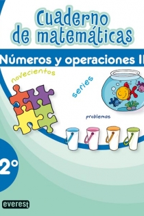 Portada del libro: Cuaderno de Matemáticas. 2º Primaria. Números y Operaciones II