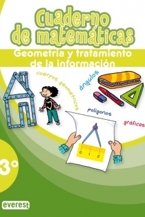 Portada del libro: Cuaderno de Matemáticas. 3º Primaria. Geometría y tratamiento de la información