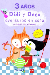 Portada del libro: Didi y Deco aventuras en casa: un cuento con actividades. 3 años
