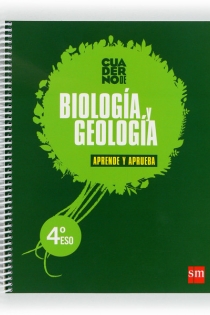 Portada del libro: Biología y geología. 4 ESO. Aprende y aprueba. Cuaderno