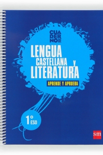 Portada del libro: Lengua castellana y literatura. 1 ESO. Aprende y aprueba. Cuaderno