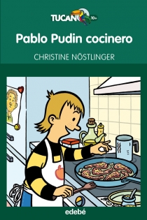 Portada del libro Pablo Pudin cocinero, de Christine Nostilnger
