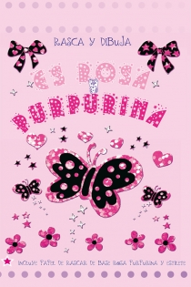 Portada del libro DIBUJA Y RASCA. Es rosa y purpurina - ISBN: 9788468305813