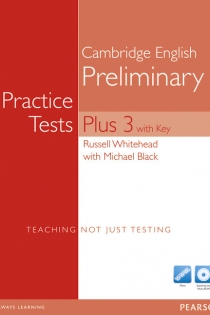 Portada del libro Practice Tests Plus PET 3 with Key with Multi-ROM and Audio CD Pack