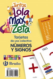 Portada del libro Juntos con Lola, Max y Zeta Tarjetas de números y signos - ISBN: 9788421675502