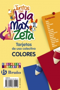 Portada del libro Juntos con Lola, Max y Zeta Tarjetas de colores