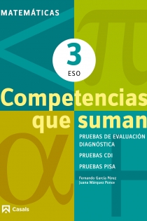 Portada del libro Competencias que suman. Matemáticas 3 ESO - ISBN: 9788421853078