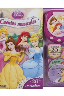 Portada del libro: Princesas Disney. Cuentos musicales. Libro con reproductor musical