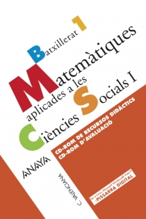 Portada del libro Matemàtiques aplicades a les Ciències Socials I.CD-ROM de Recursos didàctics. CD-ROM d ' Avaluació.