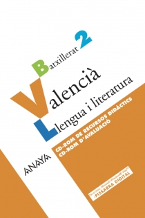 Portada del libro: Valencià: Llengua i literatura 2. CD-ROM de Recursos didàctics. CD-ROM d ' Avaluació.