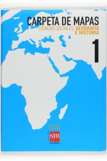 Portada del libro: Ciencias sociales, geografía e historia. 1 ESO. Carpeta de mapas
