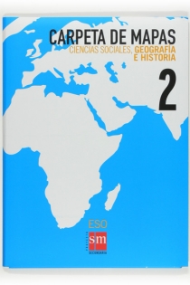 Portada del libro: Ciencias sociales, geografía e historia. 2 ESO. Carpetas de mapas