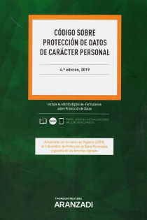 Portada del libro CÓDIGO SOBRE PROTECCIÓN DE DATOS DE CARÁCTER PERSONAL 2019. 4ª EDICIÓN . Dúo - ISBN: 9788491970453