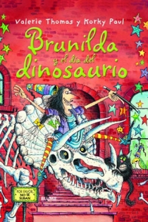 Portada del libro: Bruja Brunilda y el día del dinosaurio